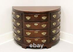MADISON SQUARE Mahogany Chippendale Style Demilune Commode Chest B