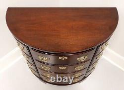 MADISON SQUARE Mahogany Chippendale Style Demilune Commode Chest B