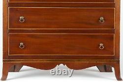 MINIATURE JEWELRY BOX American Federal Mahogany Chest of Drawers, c. 1800-1815