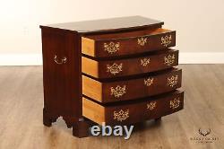 Madison Square Chippendale Style Mahogany Bowfront Bachelor's Chest