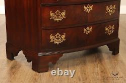 Madison Square Chippendale Style Mahogany Bowfront Bachelor's Chest