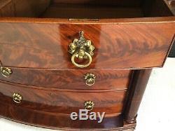Magnificent Antique Victorian Flame Mahogany Chest of drawers French polished