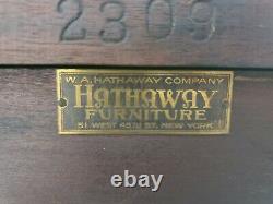 Mahogany 4-Drawer Queen Anne Dresser Chest withFluted Columns W. A. Hathaway
