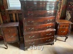 Mahogany Bedroom Set, Head and Footboard, dresser, chest, two nightstands