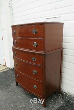 Mahogany Bow Front Chest of Drawers 1046