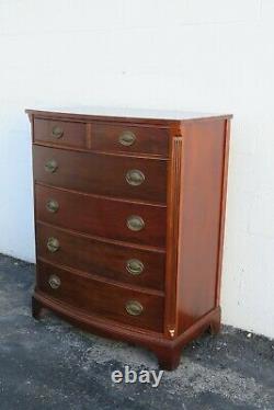 Mahogany Bow Front Tall Chest of Drawers 2449