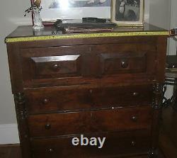 Mahogany Butler Desk Antique Dresser Chest American1880