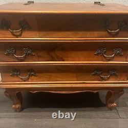 Mahogany Made In Italy Italian Book Style Side Table Chairside Chest