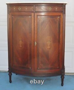 Mahogany Marble top Marquetry Gentleman's Chest
