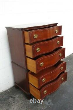 Mahogany Serpentine Front Tall Chest of Drawers 2502