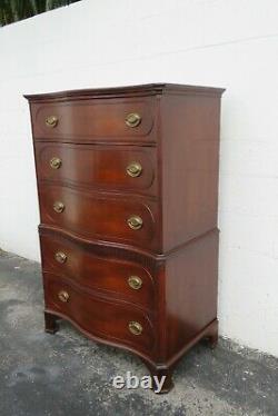 Mahogany Serpentine Front Tall Chest of Drawers 2502