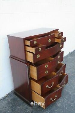 Mahogany Serpentine Front Tall Chest of Drawers 2653