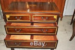 Mahogany Wood Inlaid 5 Drawer Sideboard Chest Small Dresser Bedroom Furniture