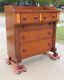 Mahogany and Maple Empire 3 over 2 drawer Chest 19th Century