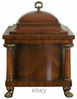 Maitland Smith French Empire Mahogany Tea Caddy Cigar Jewelry Chest Trinket Box