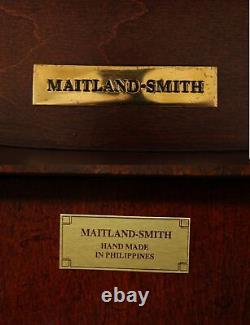 Maitland Smith Regency Style Mahogany Bowfront Chest of Drawers