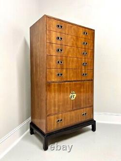 Michael Taylor for HENREDON Mahogany Asian Inspired Tall Chest of Drawers