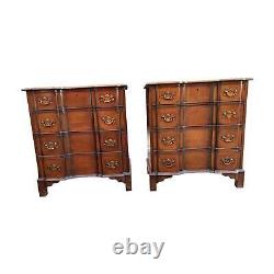 Mid 20th Century Charak Brown Mahogany Chippendale Bachelor Chest of Drawers