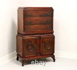 Mid 20th Century Mahogany Asian Influenced Chest on Chest
