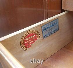 Mid-Century Modern Mahogany Chest of Drawers Hickory Furniture Rattan Doors