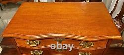 Miniature Chippendale Style Mahogany Serpentine Four Drawer Chest