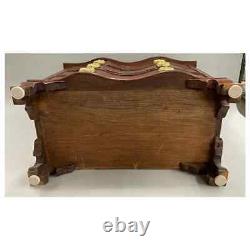 Miniature Mahogany Serpentine Three Drawer Chest with Round Brass Pulls