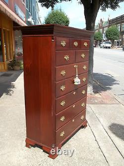 Outstanding Southern Mahogany New Market Tall Chest 20th Century
