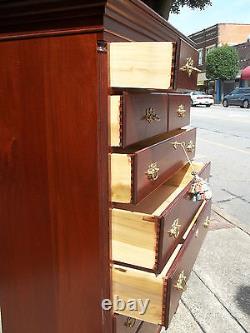 Outstanding Southern Mahogany New Market Tall Chest 20th Century