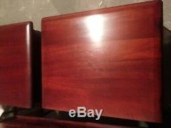 PAIR FOUR DRAWER MAHOGANY NIGHTSTANDS END TABLES CHESTS by kling SOLID MAHOGANY