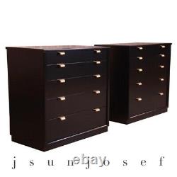 PAIR Mid Century Graduated Bachelor Chests Cabinets by Edward Wormley for Drexel