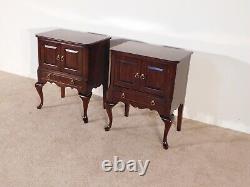 PR Pennsylvania House Dark Cherry Queen Anne Nitestands Bedside Chests Commodes