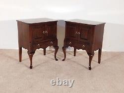 PR Pennsylvania House Dark Cherry Queen Anne Nitestands Bedside Chests Commodes
