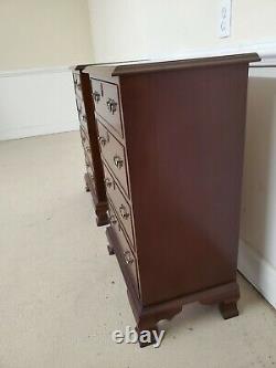Pair Craftique Four Drawer Nightstands Chests Mahogany