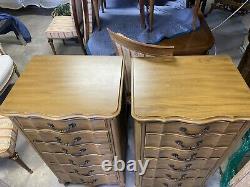 Pair French Provincial Six Draw Lingerie Chests Davis Cabinet Company Nashville