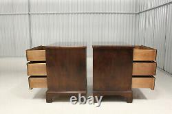Pair Henredon Aniston Court Mahogany Chippendale Style Bedside Chests
