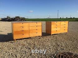 Pair Mid Century 8 Drawer Dunbar Knoll Spence Chests Of Drawers Dressers Mccobb