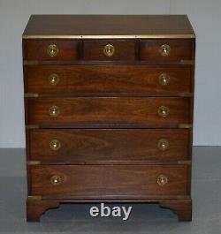 Pair Of Harrods Kennedy Military Campaign Chest Of Drawers Part Of Large Suite
