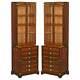 Pair Of Harrods Kennedy Military Campaign Mahogany Bookcases + Chest Of Drawers