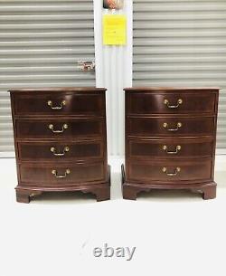 Pair of Ethan Allen 18th Century Mahogany Bedside Chests 22-5416 Nightstands