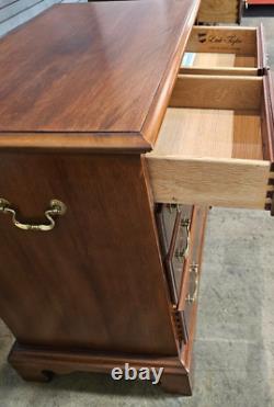 Pair of LINK-TAYLOR Heirloom Planters Solid Mahogany Chippendale Bedside Chests