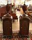 Pair of Mahogany 19th Century Adams Style Silver Chest Pedestals With Urns