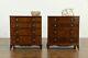 Pair of Vintage Bowfront Mahogany Chests or Nightstands, Weber #33654