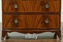 Pair of Vintage Bowfront Mahogany Chests or Nightstands, Weber #33654