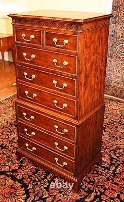 Quality Petite Mahogany High Chest Made By Century Furniture Company