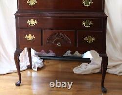 Queen Anne Mahogany Highboy Chest made by Link Taylor