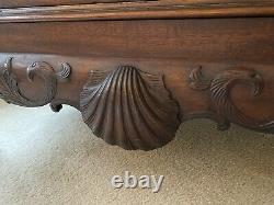 RARE 1750s PURCHASED CHARLESTON SC MAHOGANY TALL CHEST ON CARVED STAND RARE
