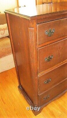RARE Antique Victorian Secretary Desk Chippendale Style With Chest of Drawers