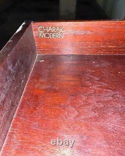 RARE Mahogany MCM Leather Front Chest by Tommi Parzinger for Charak Modern WOW