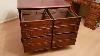 Reproduction Antique Style Four Drawer Mahogany Filing Cabinet Red Leather Top