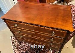 School of John & Thomas Seymour Four Drawer Chest in Mahogany with Nice Banding